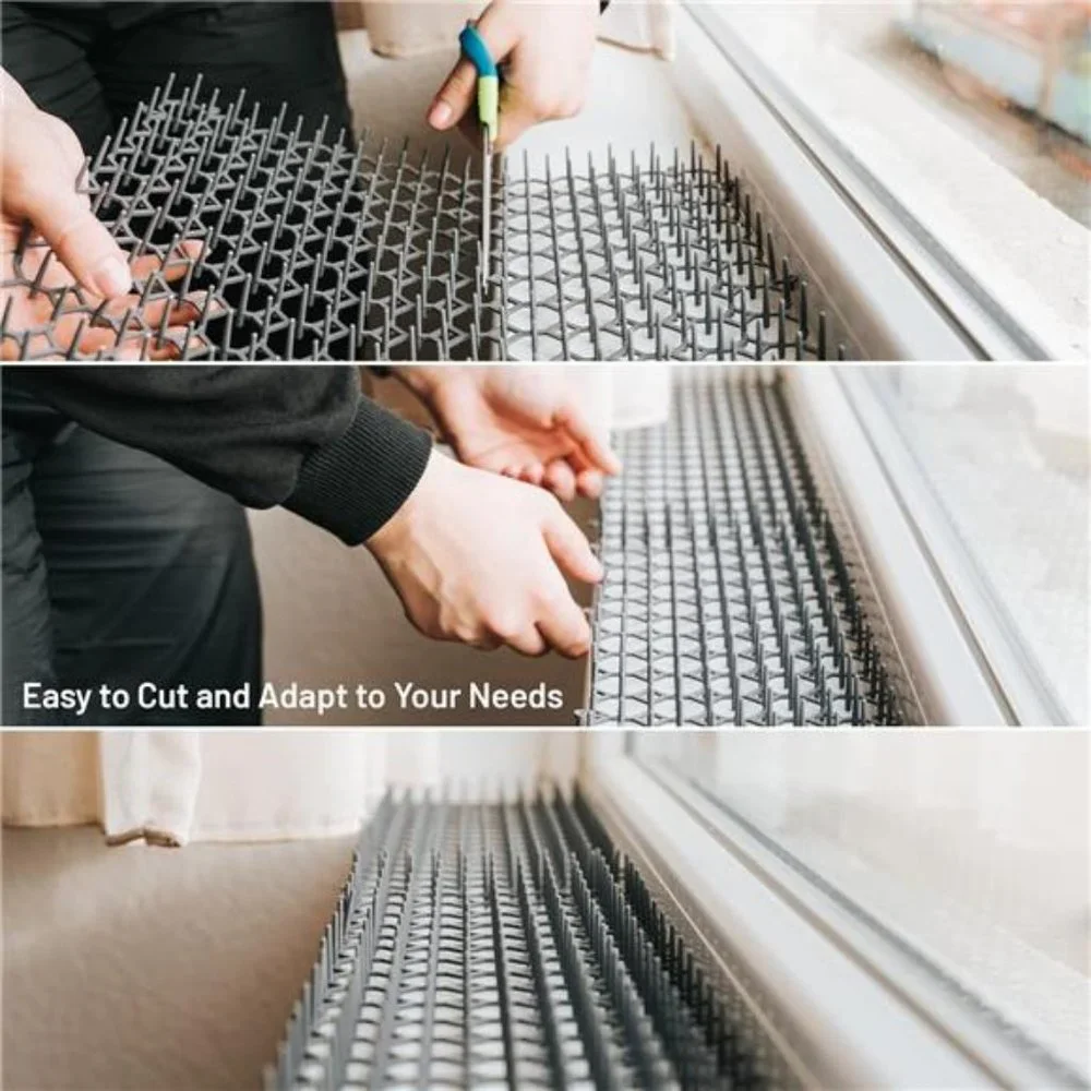 Cat Deterrent Scat Mat for Cats-Cat Spike Mat (Set of 10, Grey) 16.5 x 13.4 Inch